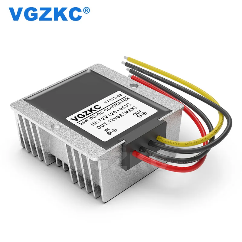 

48V 60V 72V to 12V 8A DC Power Module 20-95V to 12V Power Supply Transformer for Farming Truck