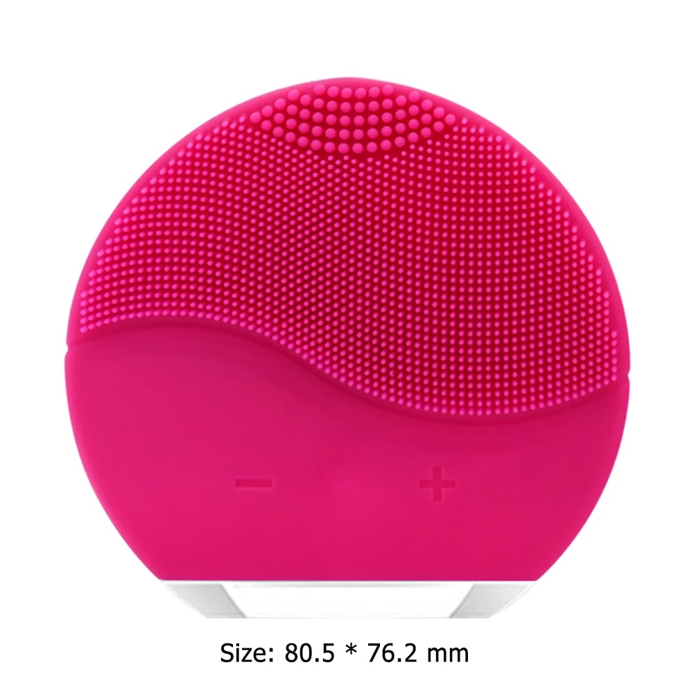 

USB Silicone Electric Skin Vibration Massager Ultrasonic Face Cleaning Brush Electric Facial Cleansing Brush Deep