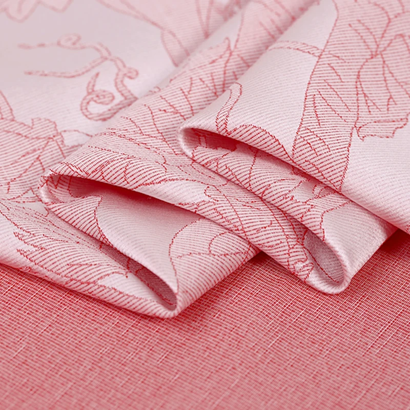 

32MM Thick Pink Purple Jacquard Floral Heavy Silk Fabric Good for Summer Spring Dress Skirt Shirt Pants DE1257