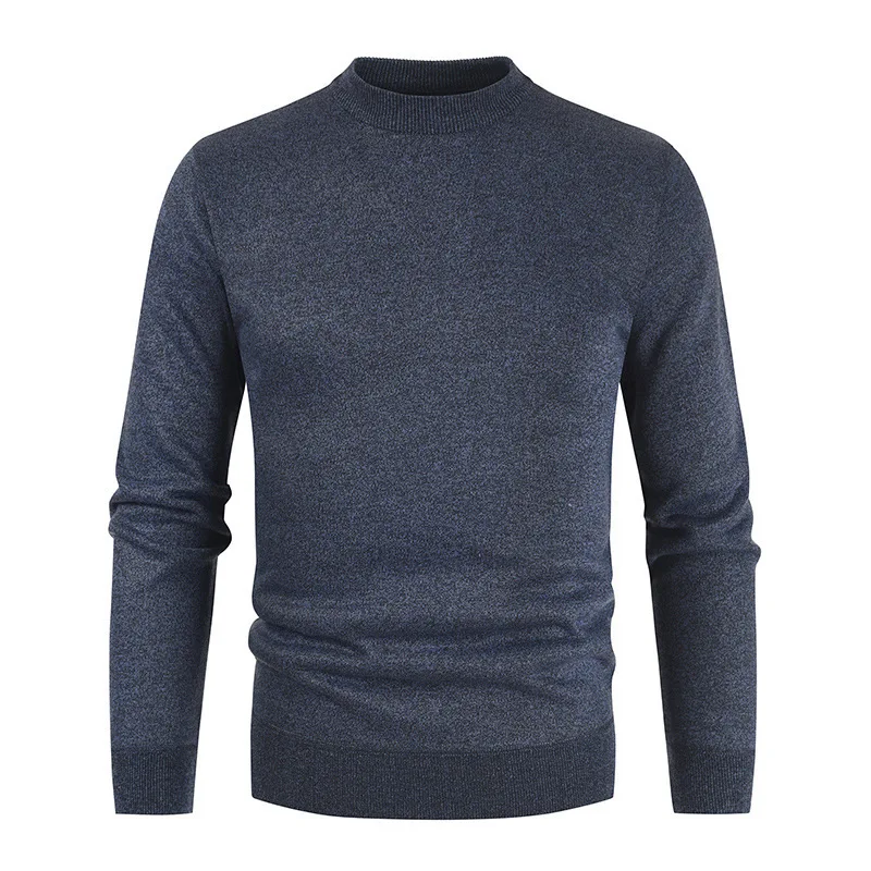 

New Plus Velvet Sweater Men's Autumn And Winter Round Neck Solid Color Set Men's Leisure Sweater Sweater DY03