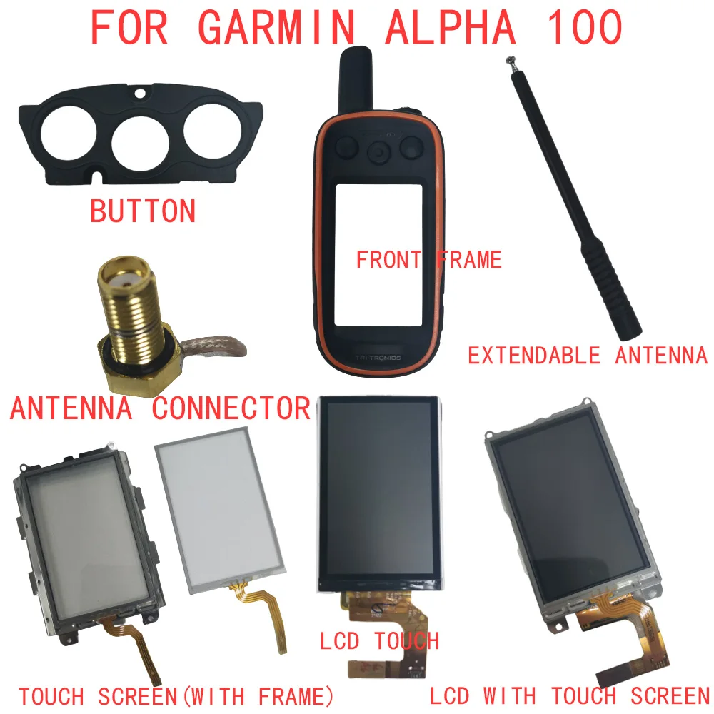 Для Garmin Альфа 100 Alpha100 сенсорный Экран с рамкой ЖК дисплей антенного разъема