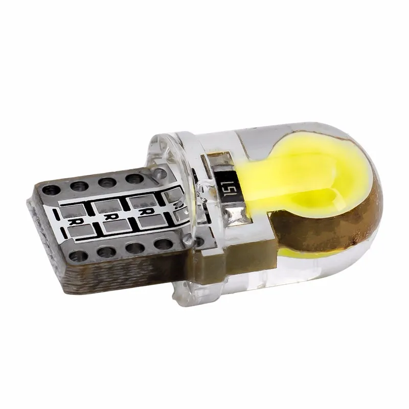 

1Pcs T10 W5W WY5W 192 168 2825 Silica Gel COB LED Bulbs Silicone Shell Waterproof Auto Wedge Turn Side Lamps Car Marker Light