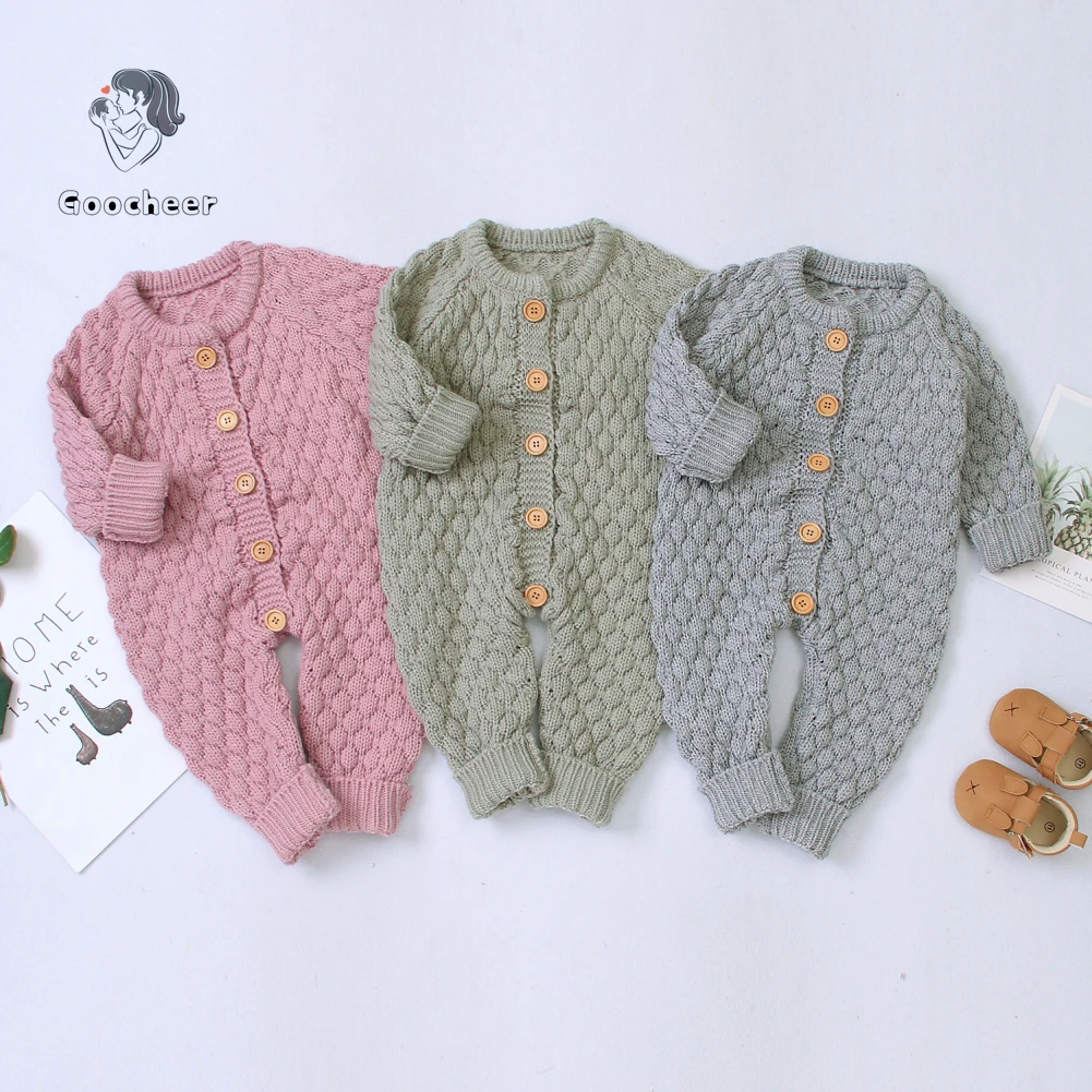 

2020 новая осенне-зимняя одежда для маленьких мальчиков и девочек Теплый вязаный свитер комбинезон, комплект одежды одежда от 3 до 18 месяцев