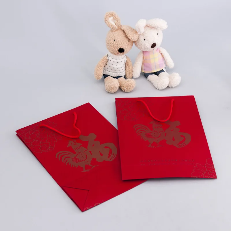 1000 шт/красная сумка тоут для карт на заказ Упаковочная Сумка Подарочная