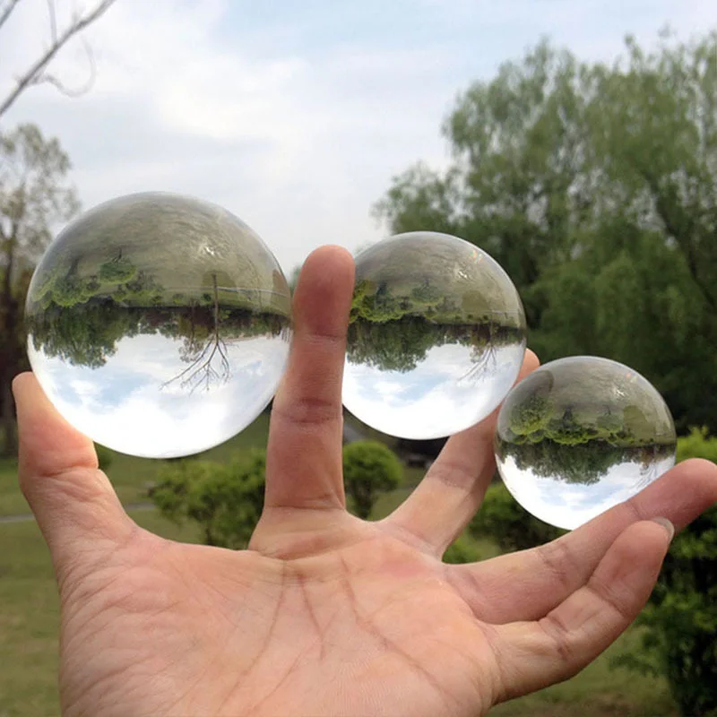 

D2 Clear Lens Globe Crystal Glass Ball Stand 60mm 70mm 80mm Lensball for Sphere Photography Decoration Home Decorative Balls