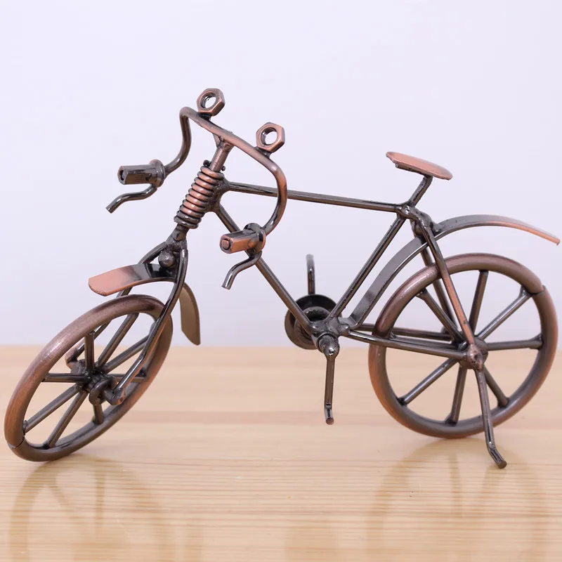 Домашнее украшение Ретро металлическая модель велосипеда фигурка для друзей