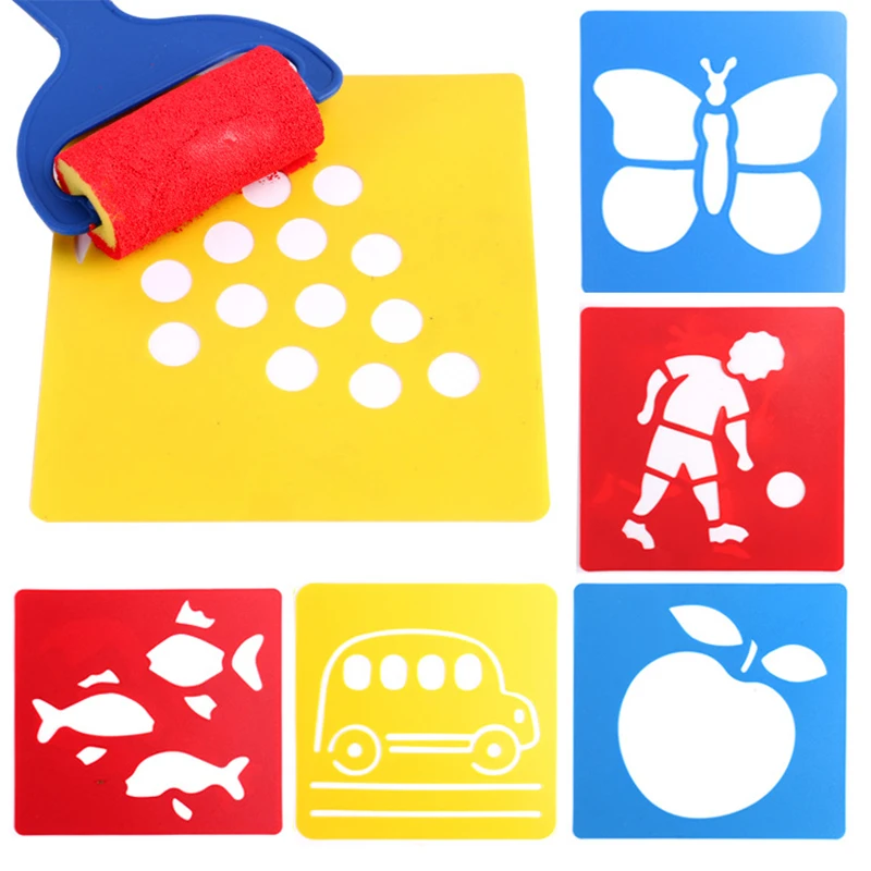 Новинка DIY детская живопись динозавр животное шаблон автомобиля трафареты