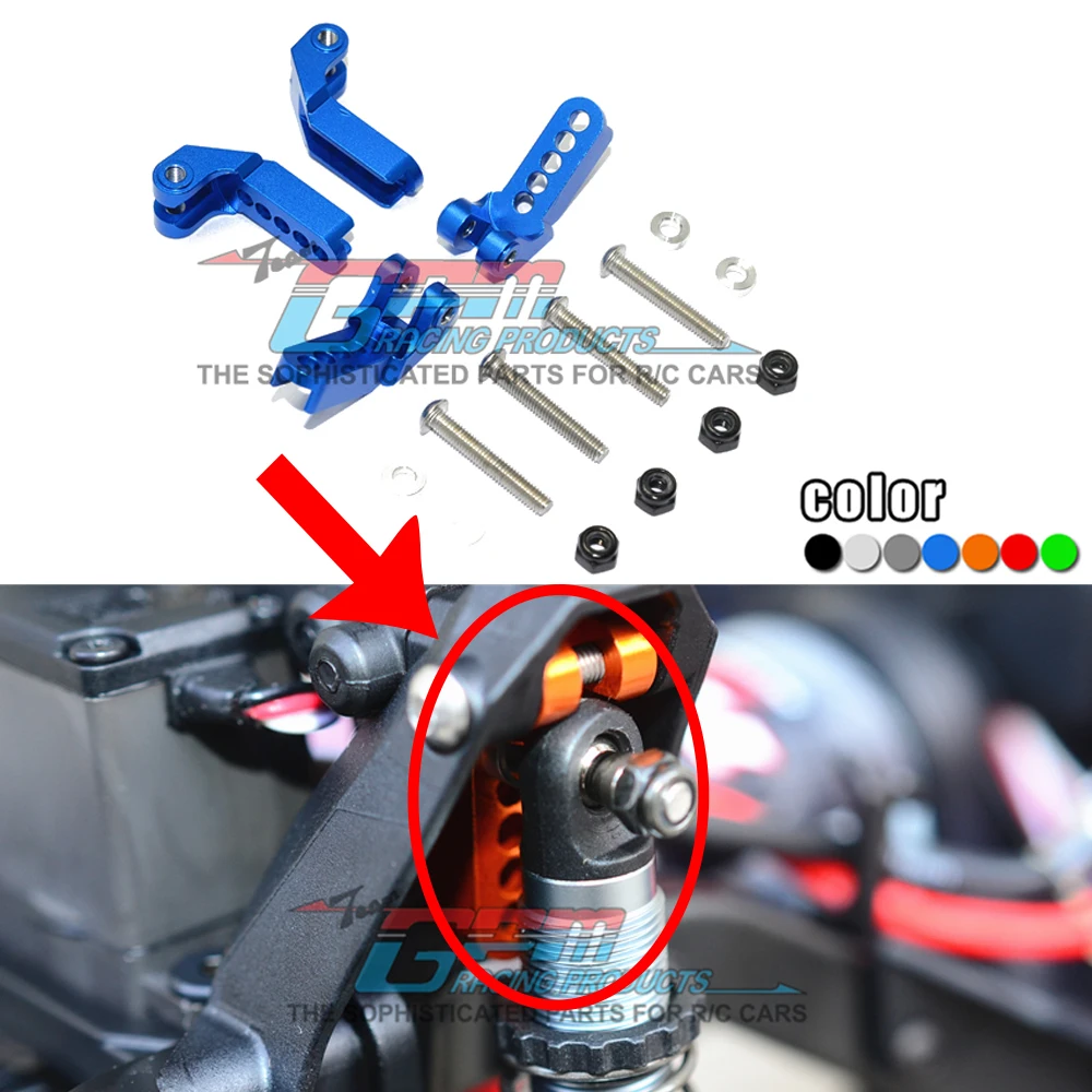 

GPM металлический алюминиевый передний и задний Регулируемый Гидравлический кронштейн Подвеска для 1/10 TRAXXAS TRX4 Defender 82056-4 82066-4