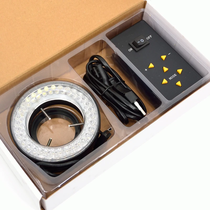 Четырехзонный светодиодный кольцевой светильник для микроскопа FYSCOPE 64/144 с