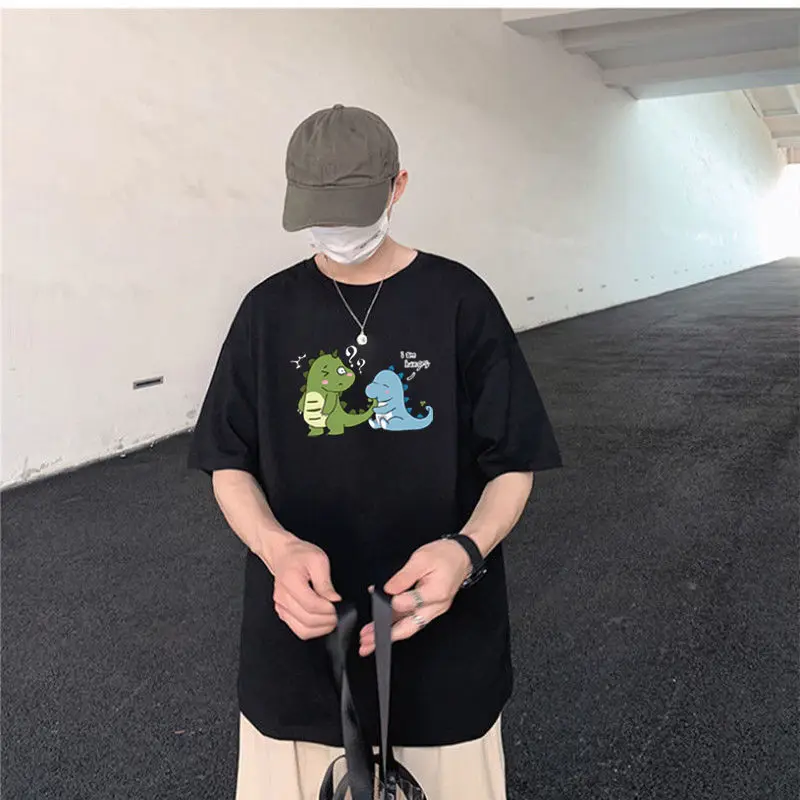 

T-shirt Hong Kong Style Men's loose clothes men's short sleeve fashion fashion brand Korean T-shirt for young couple