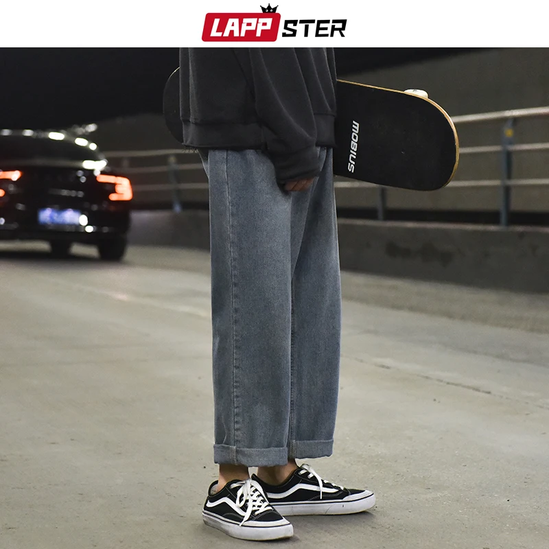 LAPPSTER синие обтягивающие джинсы мужские 2019 шаровары s Японская уличная одежда