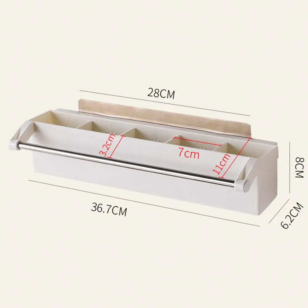 Настенный стеллаж для кухни и ванной комнаты полка без отверстий органайзер