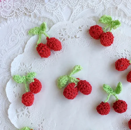 Red 30PCS 30 шт./лот, ручная работа, шерстяная пряжа, вязаная крючком, Цветочная аппликация, пэчворк, сделай сам, рукоделие, аксессуары для шитья, ткань, паста 168 - Цвет: Red 30PCS