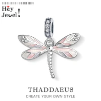 colourful dragonfly 925 sterling silver dangle charm pendant fit bracelet necklace women 2021 faithful companion fine jewelry