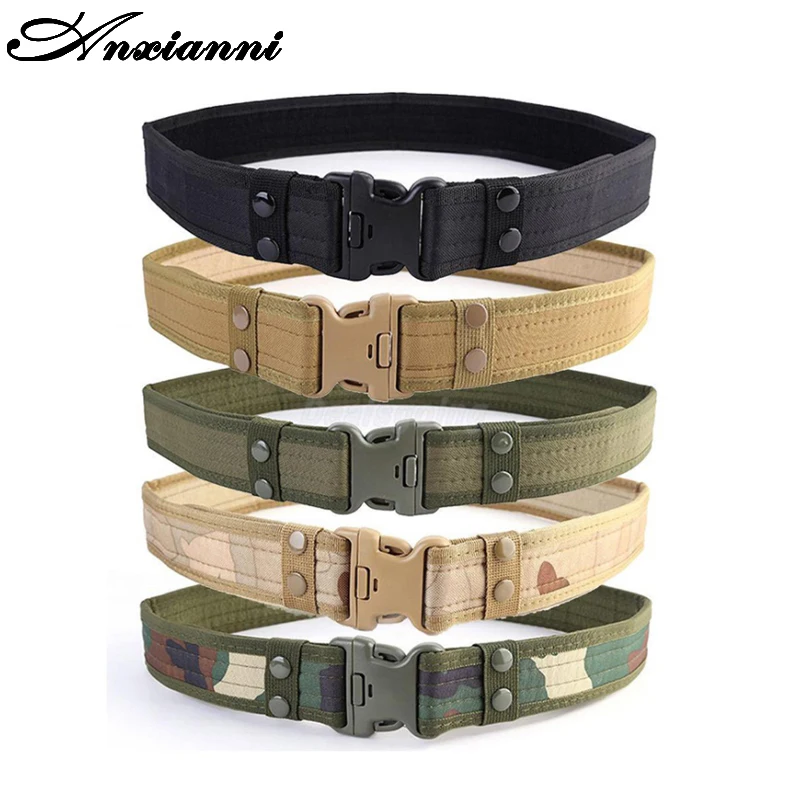 Новый армейский брезентовый Тактический спортивный ремень с пластиковой