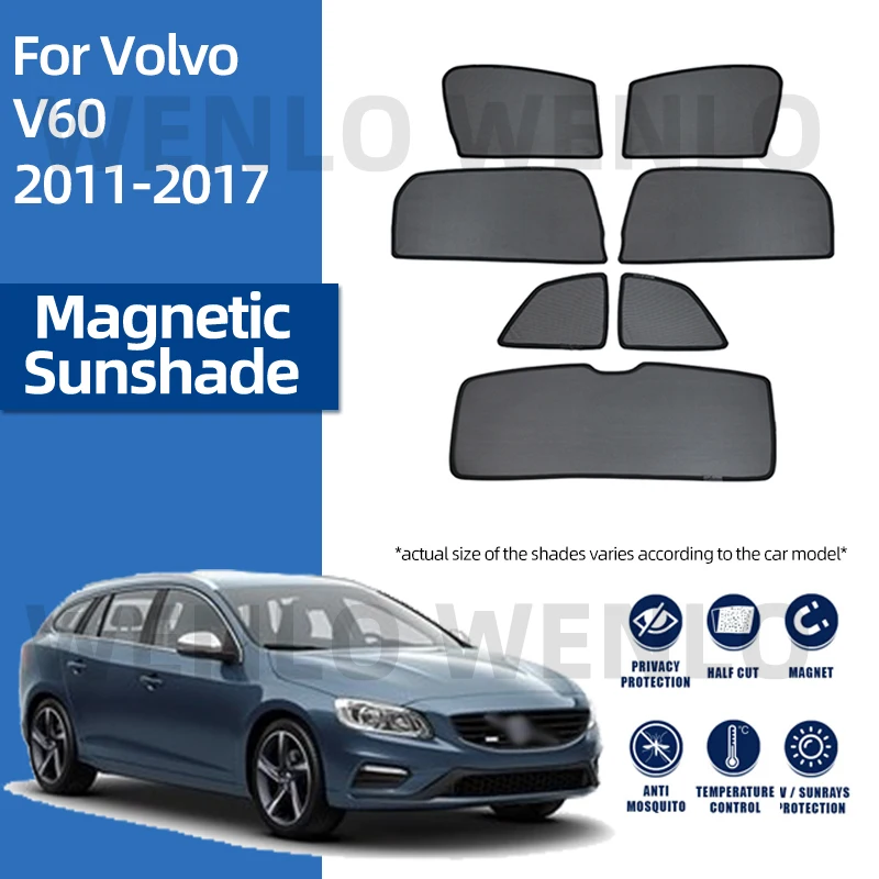 

For Volvo V60 2011-2017 Car Curtain Windshield Sunshield Sun Protector Mesh Sunshade Windscreen Net Window Sunscreen Auto Visor