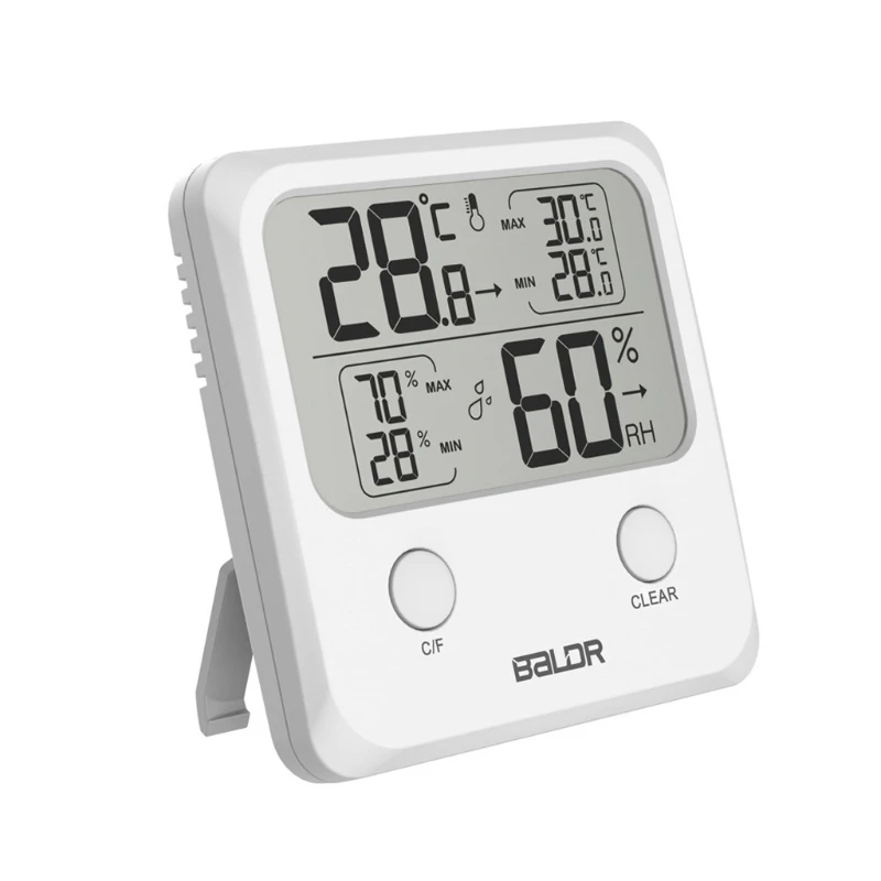 

Thermometer,Indoor Digital LCD Thermometer Hygrometer Wall Temperature Humidity Gauge Meter