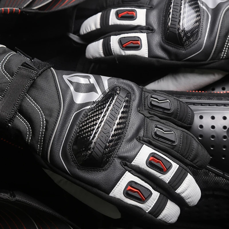 Осенне зимние мотоциклетные перчатки с сенсорным экраном водонепроницаемые из