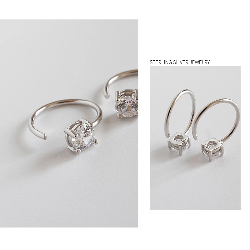 Минималистичные серьги-гвоздики с микроцирконом AsinLove Mini из серебра 925 простые, яркие и популярные для женщин, универсальный подарок.