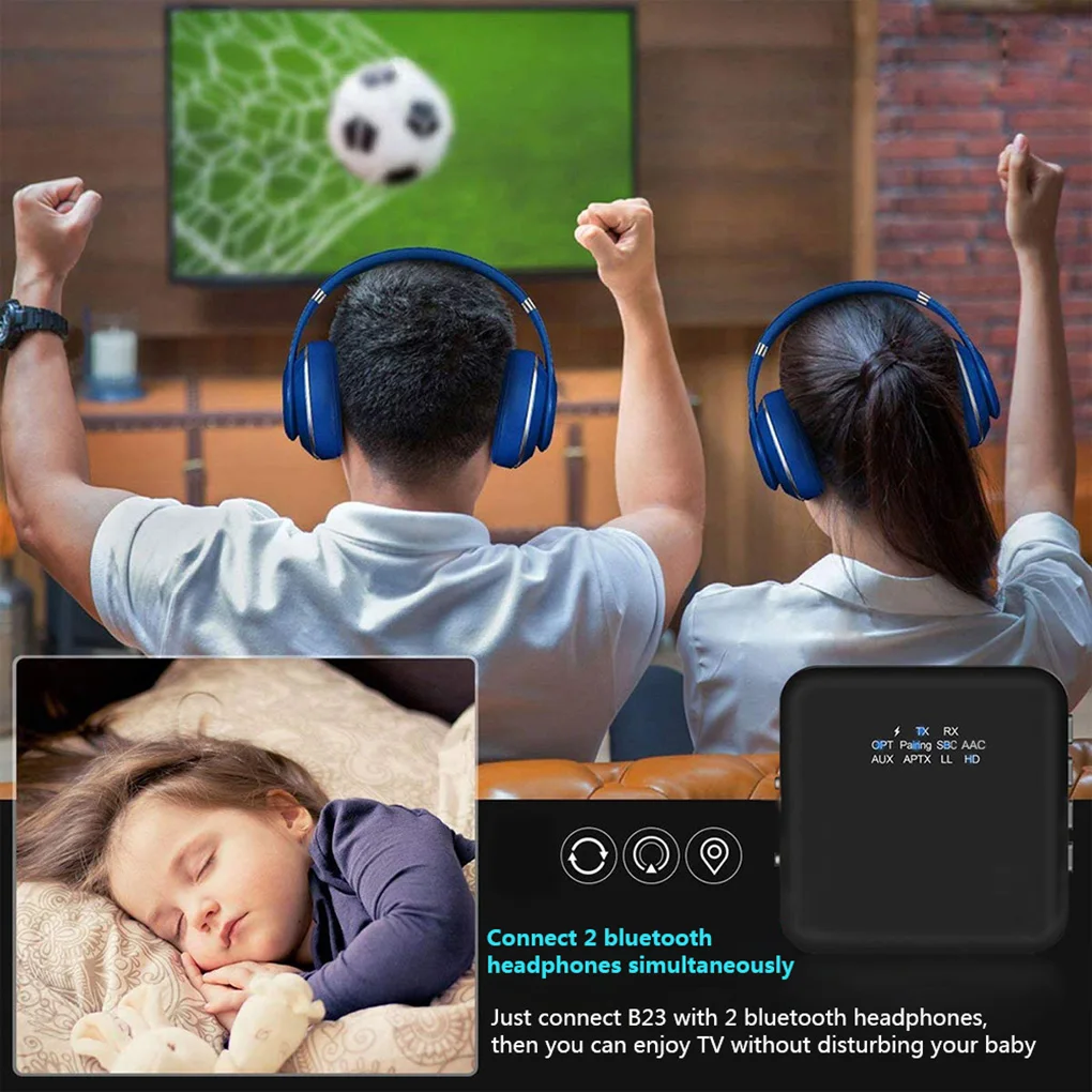 2020 Новый Bluetooth 5 0 передатчик приемник Динамик ТВ MP3 CSR8675 3 мм AUX оптический порт HD