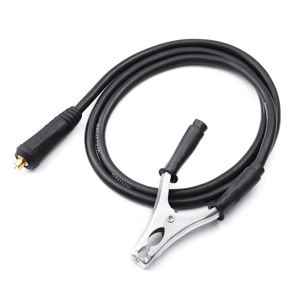 JUSTINLAU 200A Groud soldadura abrazadera de tierra conjunto con rizador para máquina de soldadura Mig Tig ARC 1,5 M de Cable de 10-25 macho profesional