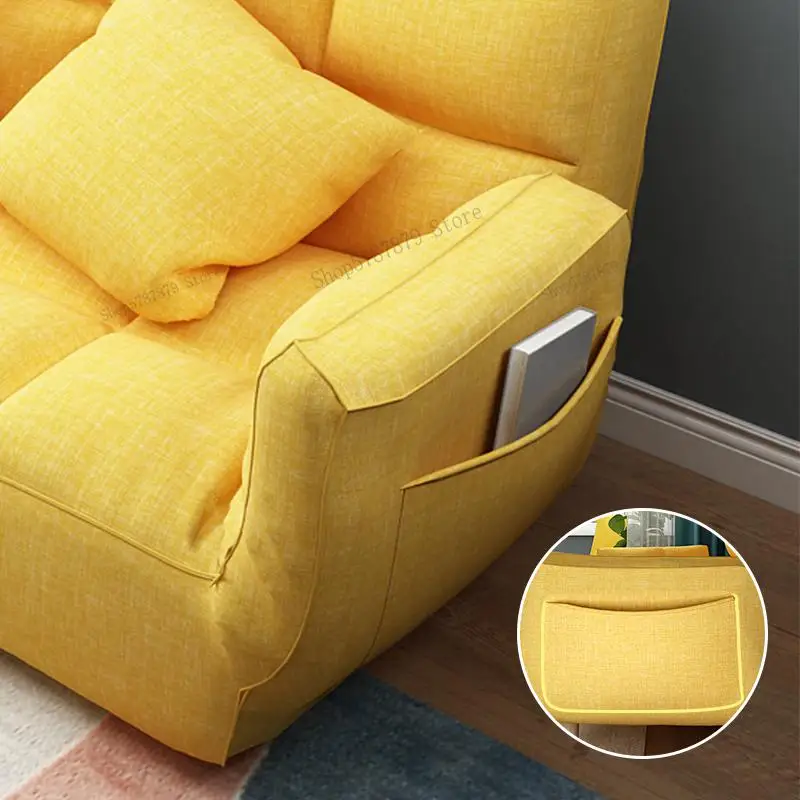 Lazy sofa simple folding single bed small apartment double tatami net red recliner bedroom |