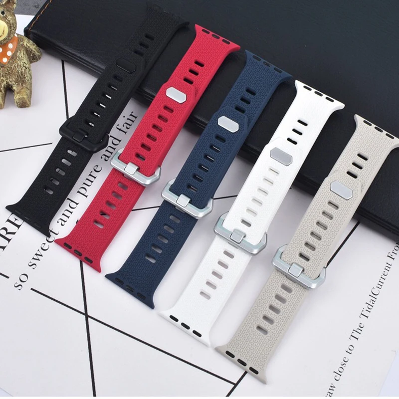 Модный ремешок для часов силиконовый спортивный сменный Браслет Apple Watch Band