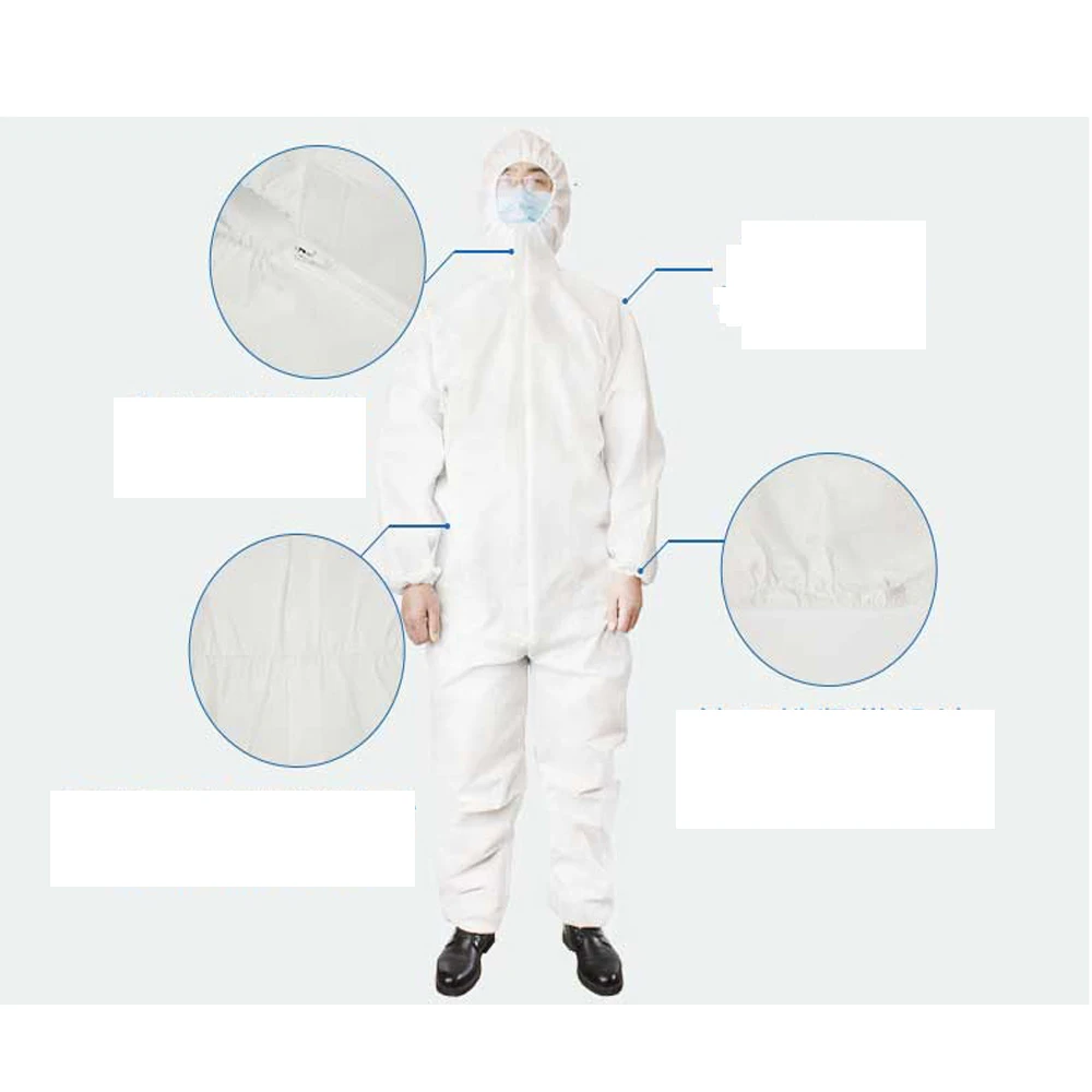 

Reusable Working Coveralls Waterproof Hooded Raincoat Overalls Anti-Oily Dust-Proof Paint Spray Clothing Protective Work Clothes
