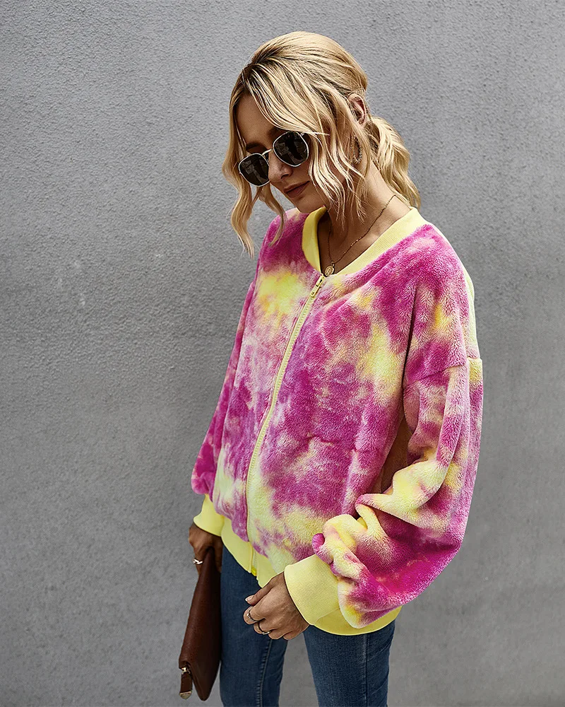 Зимние толстовки Женская Повседневная модная цветная контрастная толстовка из