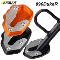 motorcycle accessories cnc aluminium side stand enlarge foot pad support plate kickstand for 890duke r 2019 2020 2021 890duker