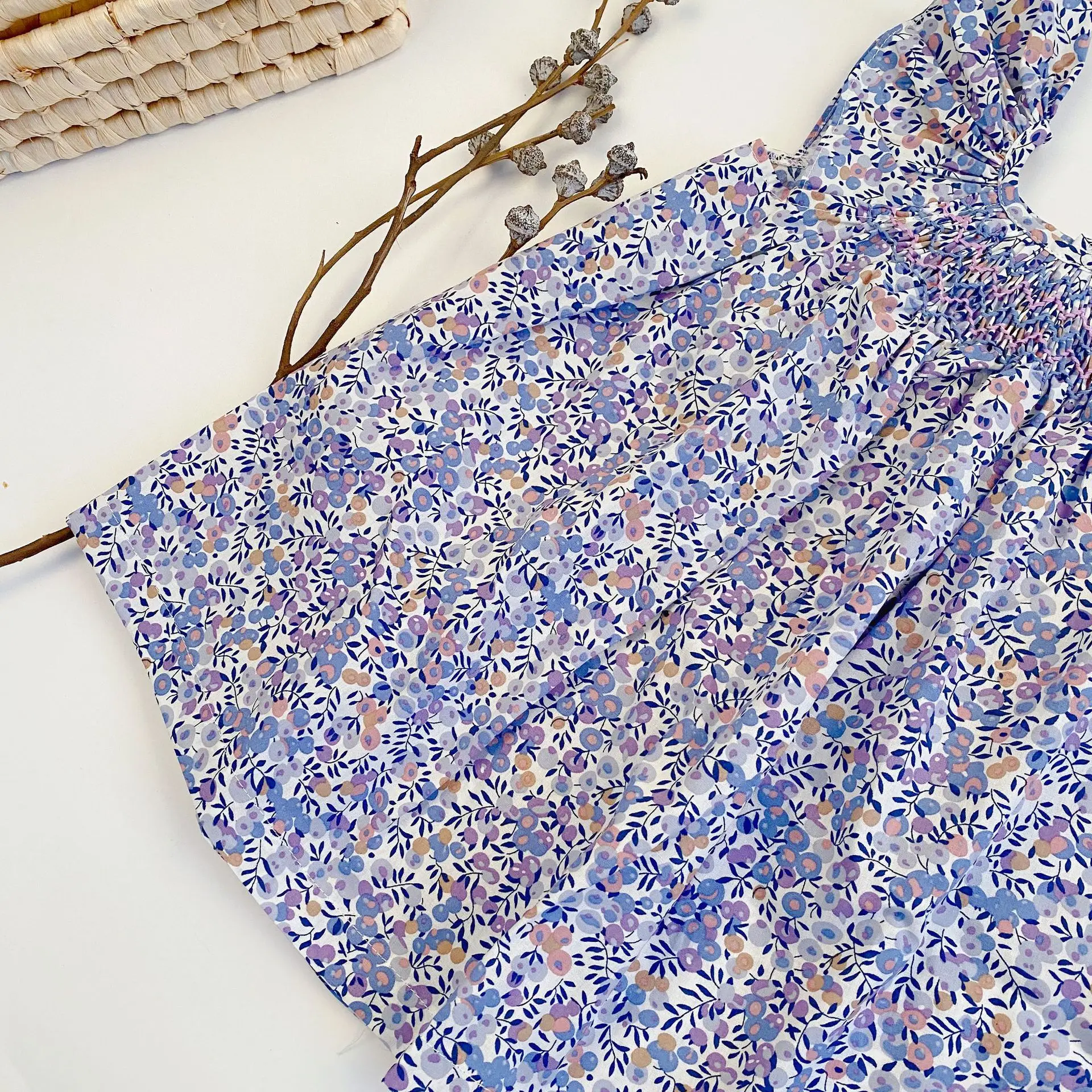 

Summer baby girls clothes Floral pattern children dress cotton sleeveless dress toddler clothes