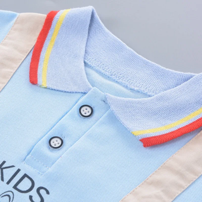 

Toddler Cartoon Clothing Summer Baby Boys Girls Shirt Shorts 2Pcs/sets Kids Turtleneck Clothes Children Letter Cotton Tracksuits