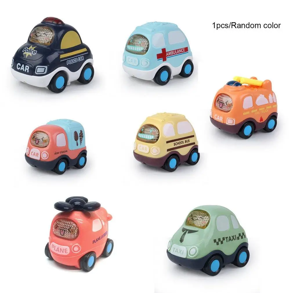 

Car Model Police embulance Car Taxi School Bus Inertial car airplane macaron color baby engineering vehicle toy Christmas Gifts
