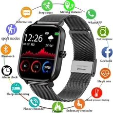 LIGE Color Screen Smart Watch Women Men Full Touch Fitness Tracker Blood Pressure Smart Clock Women 