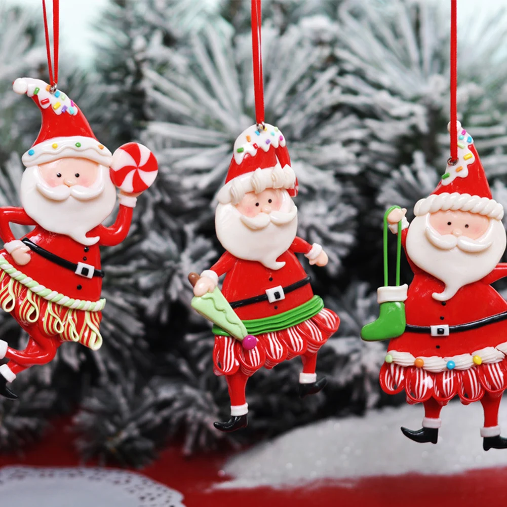 

Christmas Hanging Ornaments Xmas Santa Claus Hanging Pendant Decoration For Home Window Party Festival Supplies Dropshipping
