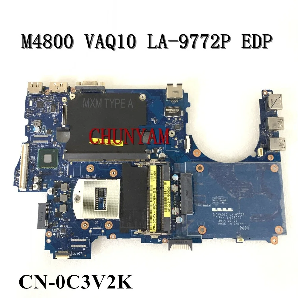 Новая модель (EDP) для dell Precision M4800 материнская плата ноутбука C3V2K 100% протестирована