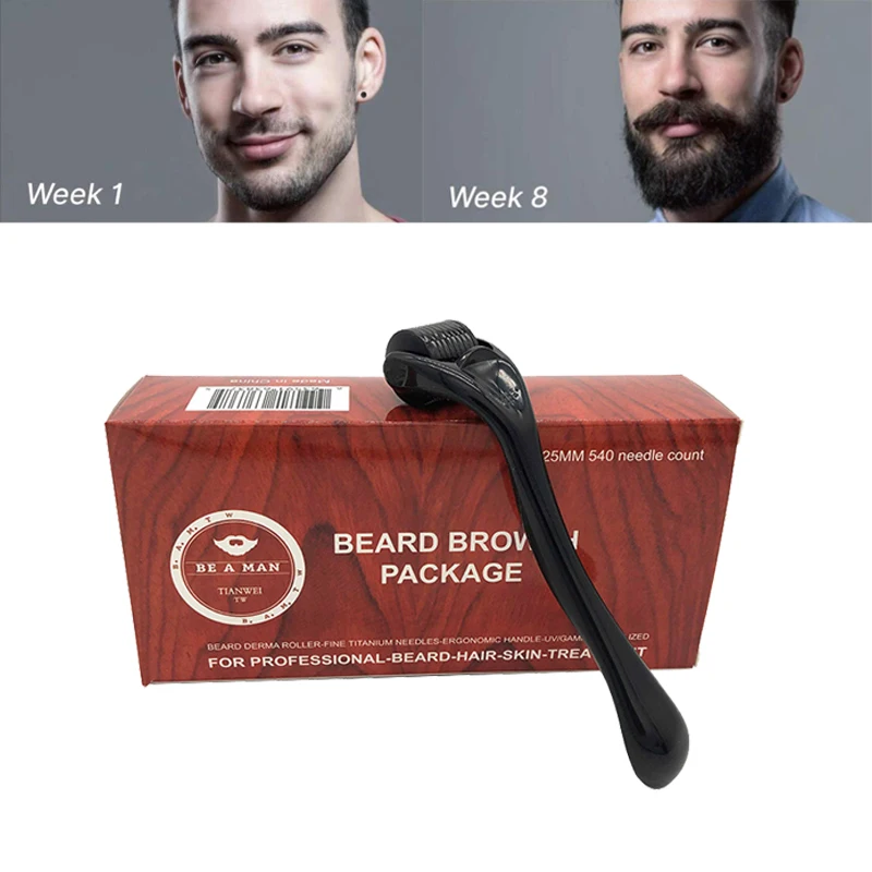 

0.25mm 540 Needles Beard Growth Roller Facial Roller Skin Care Micro Needle For Beard Growth Beard Care Treatment Tool