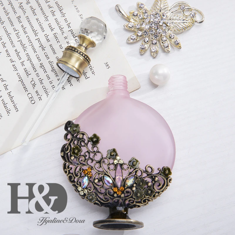 H&D, 15 стилей, пустые многоразовые флаконы для духов, Ретро стиль, матовое стекло, тонкий ароматизированный ароматизатор, контейнер для эфирных масел, Декор, подарок для девушек