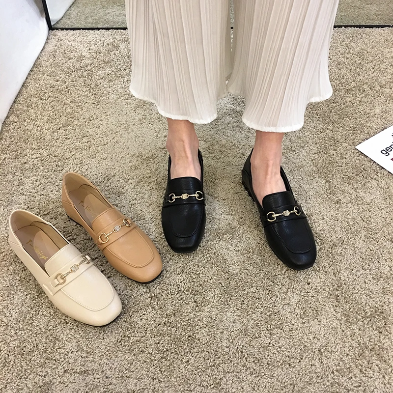 Женская обувь кожаные туфли-лодочки 2020 Весенние Новые Модные Повседневные туфли
