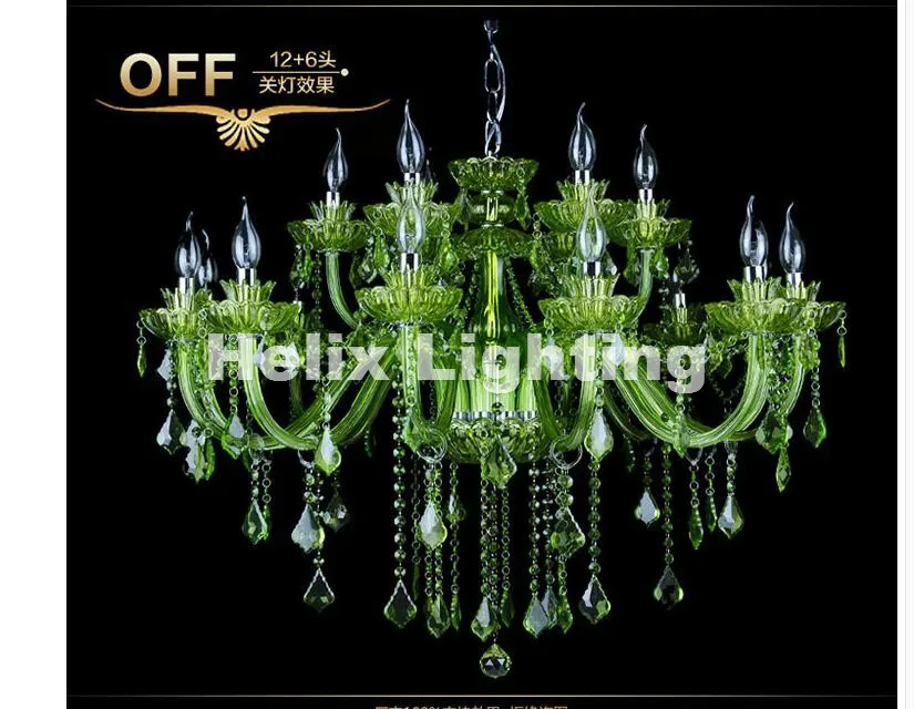 

Hot Selling Green K9 Crystal Chandelier Lustre Crystal Chandelier Optional Lustres De Cristal Chandelier AC Guaranteed Free Ship