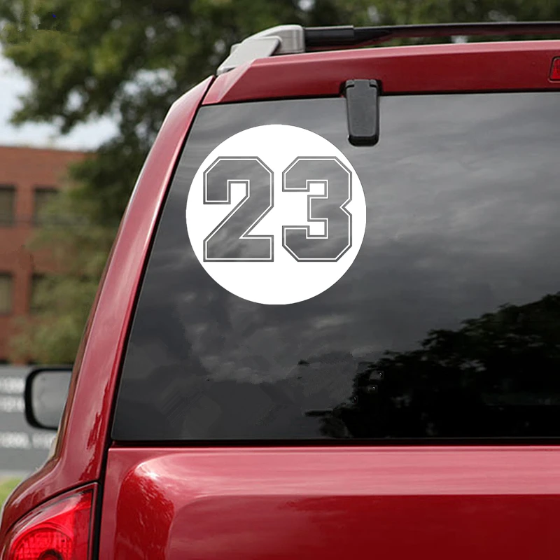

30cmx30cm Creative number 23 Vinyl Car stickers Decals Motorcycle Accessories Car-Window Decorative Goods PVC