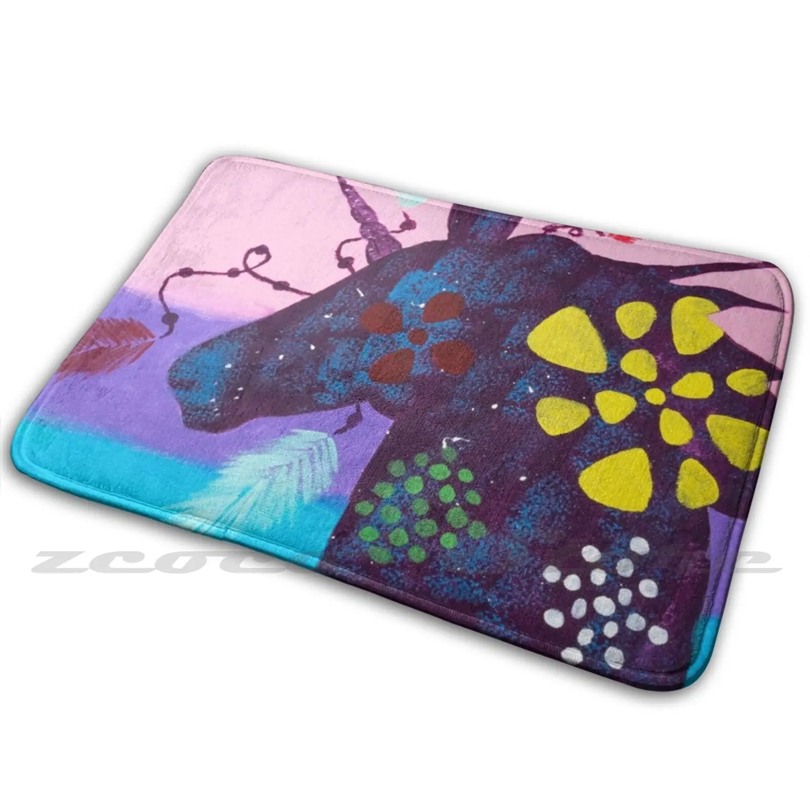 Коврик Indie с единорогом от жасмина противоскользящий мягкий ковер поглощением