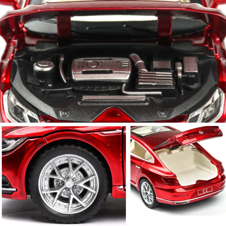 1/32 весы Volkswagen CC литой под давлением сплав оттяните назад автомобиль коллекционная игрушка Подарки для детей