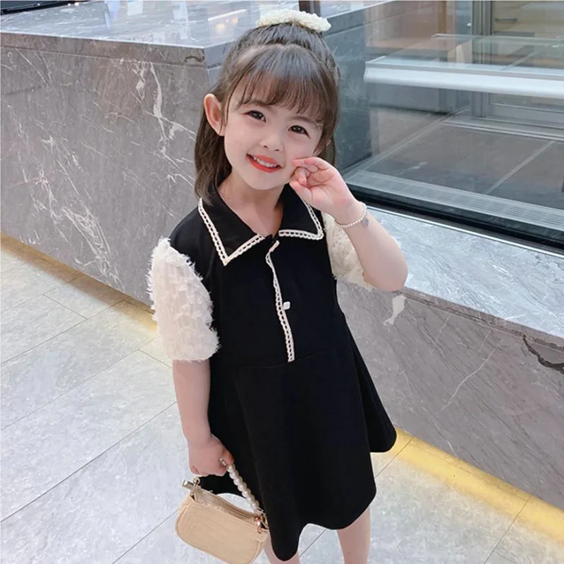 Ropa con patr&oacute;n para ni&ntilde;os, vestido de princesa para ni&ntilde;a de 2 a 7 a&ntilde;os, ropa de algod&oacute;n, disfraz para fiesta de cumplea&ntilde;os-1