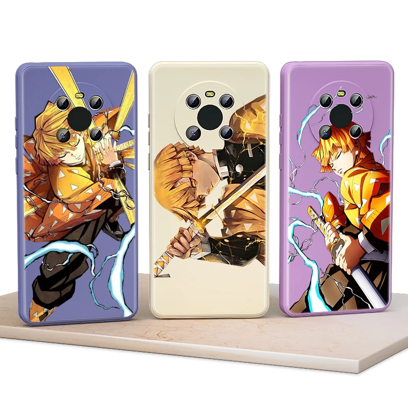 

Agatsuma Zenitsu For Huawei Mate 40 40E 30 30E Pro 20 Lite Y5 Y7 Y9 2019 Y6P 2020 Y9A Y9S Liquid Silicone Phone Case