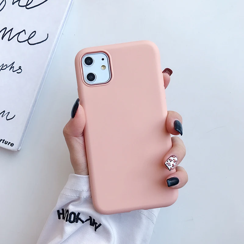 Роскошный ТПУ цветной чехол для телефона для iPhone 11 Pro 8 Plus 7 6 6S X XS Max XR противоударный матовый Мягкий силиконовый чехол-накладка