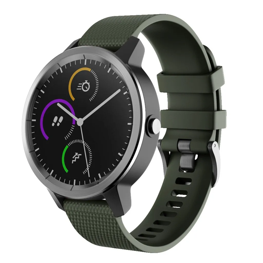 Маленький силиконовый ремешок на запястье для Garmin Vivoactive 3, браслет, Смарт-часы, ремешок для мужчин, Т-образный ремешок для женщин и мужчин, спортивный ремешок для часов, 19Aug