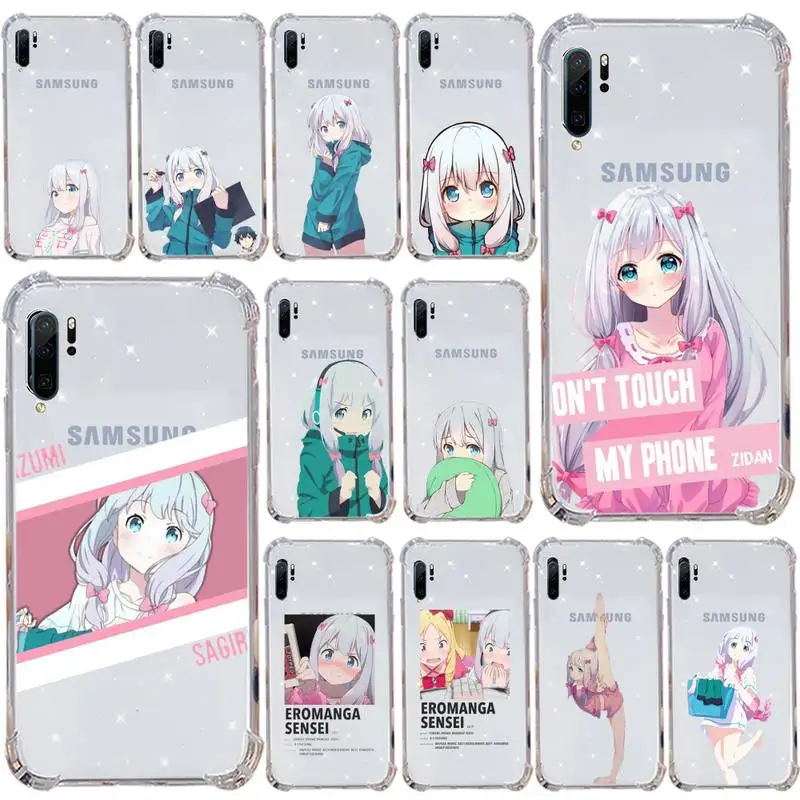 

Anime eromangasensei cute girl Phone Case Transparent For Samsung Galaxy A71 A21s S8 S9 S10 plus note 20 ultra