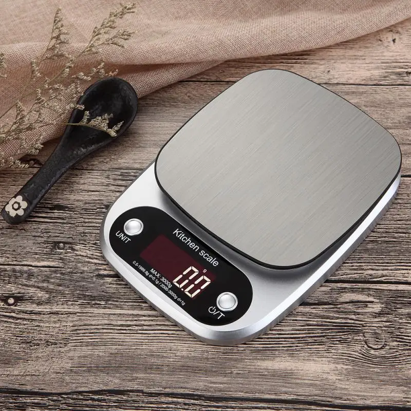 

Household Stainless Steel Digital Electronic Scale Eco-friendly Durable Sturdy To Use Save Power Food Scale Kitchen Accessories