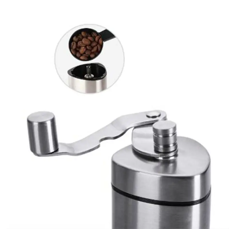

Manual Ceramic Coffee Grinder Stainless Steel Adjustable Conical Burr Bean Mill